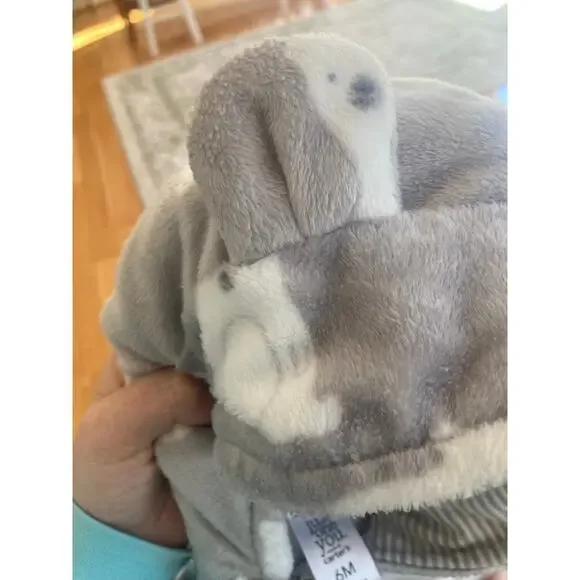 Just One You Carters Polar Bear Footed Fleece Sleep SnowSuit Footie 6 Months - Picture 4 of 4